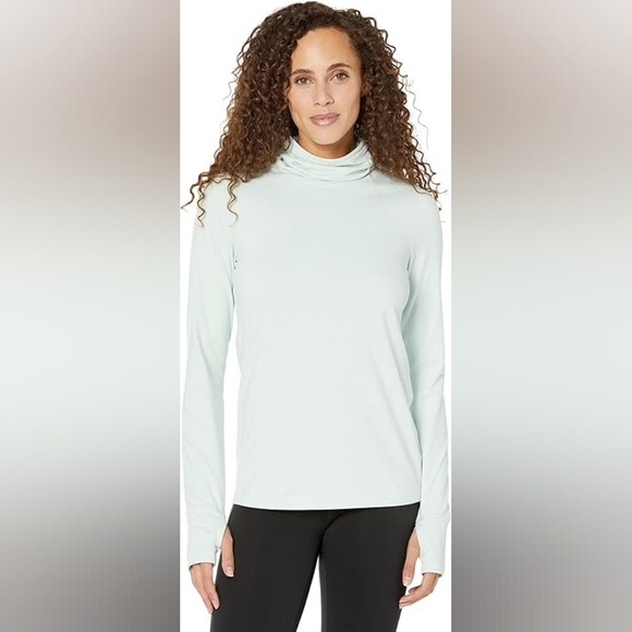 Prana Tops - Prana Ice Flow Pullover Long Sleeve Sage Green Athletic Top with Thumb Holes XL